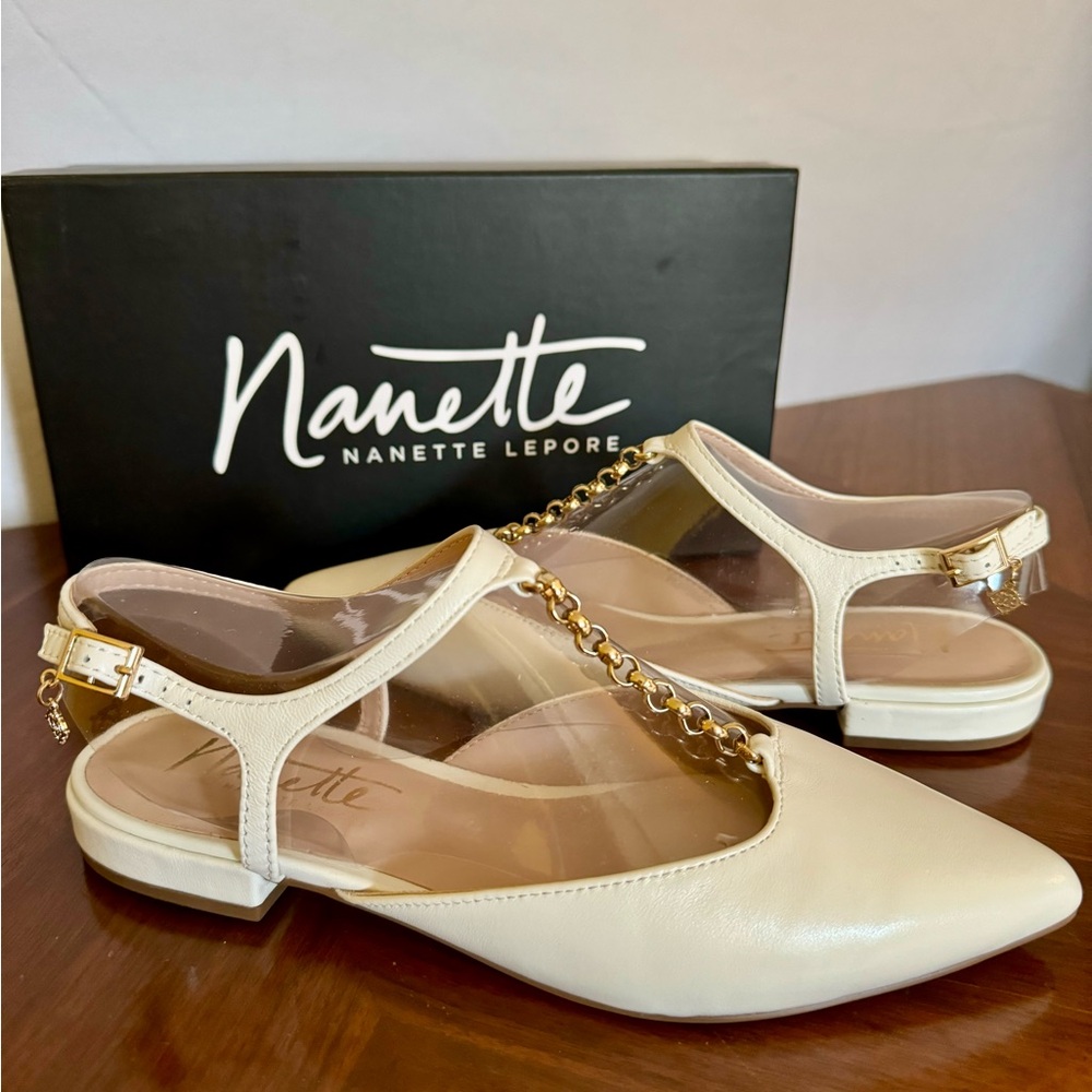 NEW Nanette Lepore Angelina Flats White Size 6
